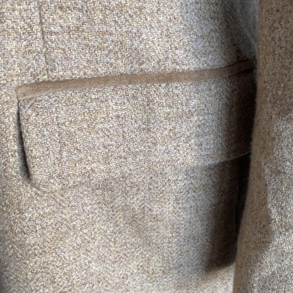 Ralph Lauren Tan Wool Blazer With Horse Buttons Size 10P - Picture 5 of 13